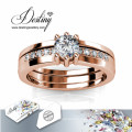 Destiny Jewellery Crystal From Swarovski Double Ring (3 Styled)